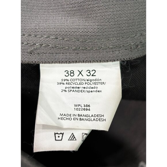 Haggar In Motion Mens Black Straight-Leg Pants 38X32 - Picture 4 of 10